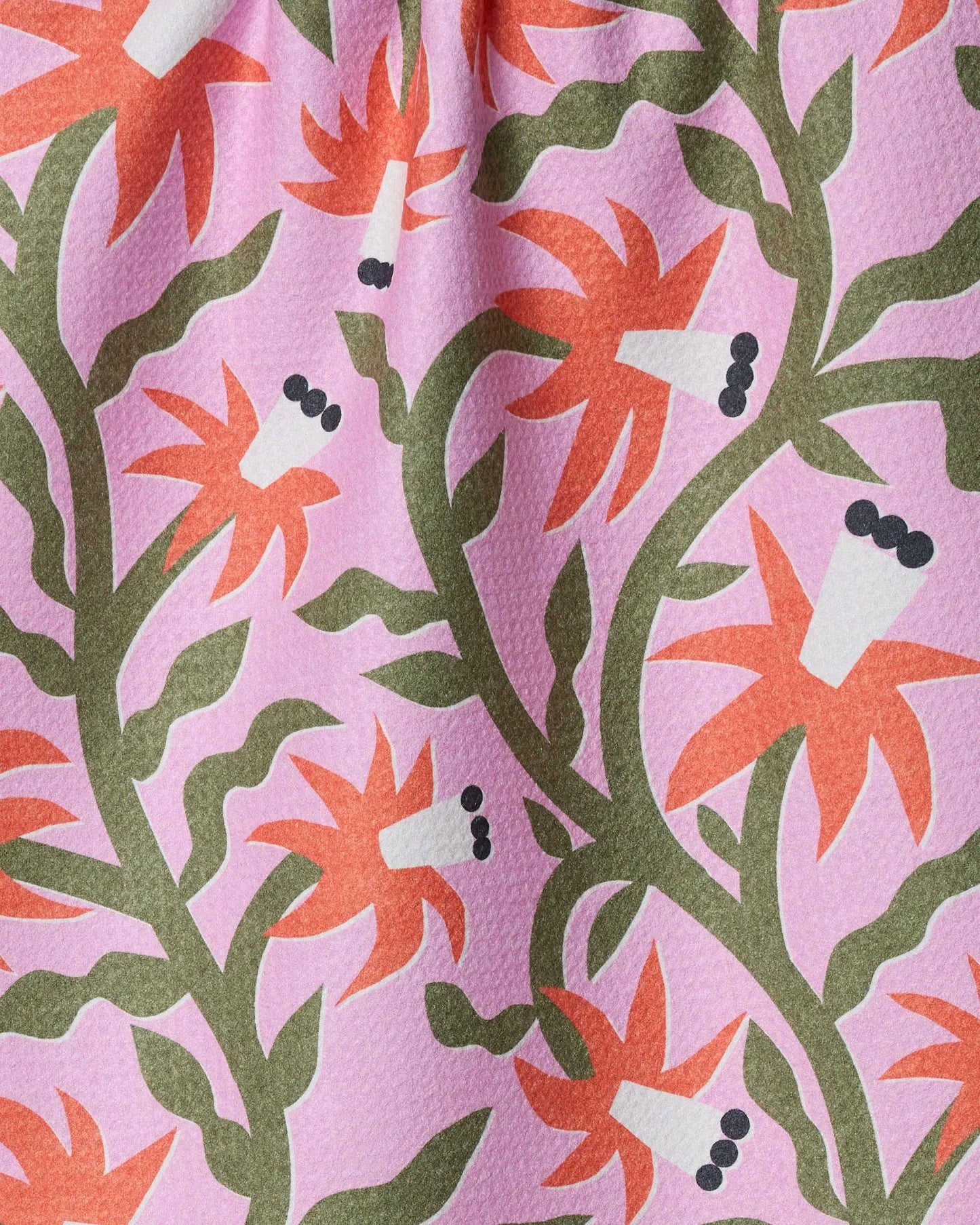 Geometry - Graphic Flowers Tea Towel