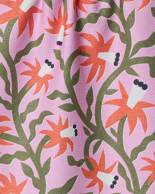 Geometry - Graphic Flowers Tea Towel