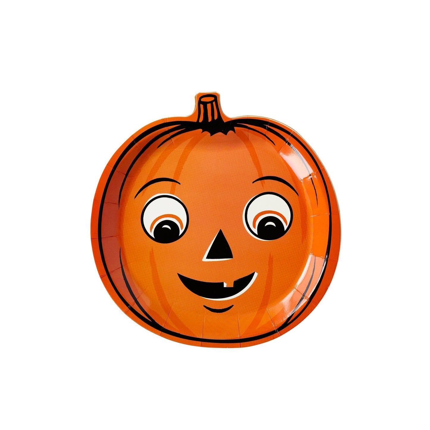 Vintage Halloween Pumpkin Shaped Paper Plate
