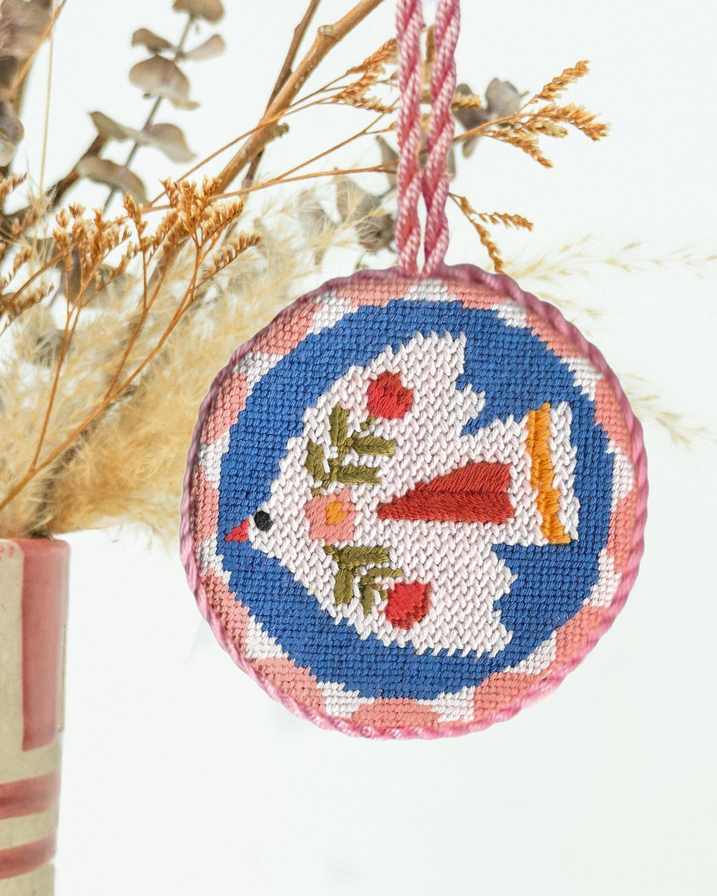 Noon Folk Bird Needlepoint Ornament Kit