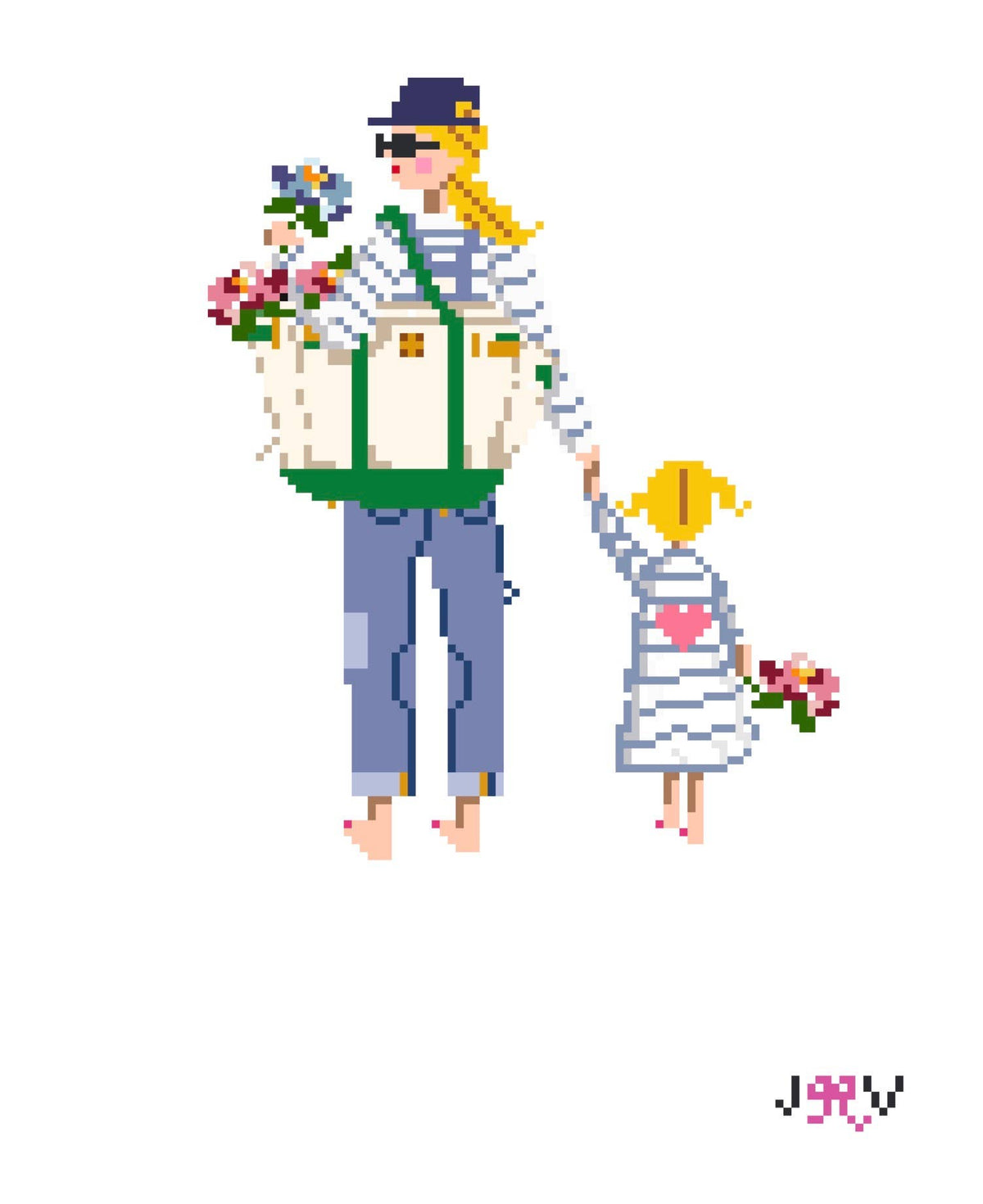 Mother & Child Needlepoint Canvas