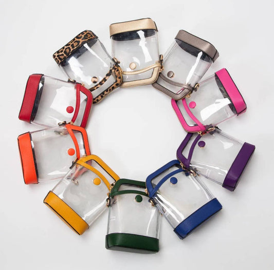 Game Day Stadium Button Style Clear Bags