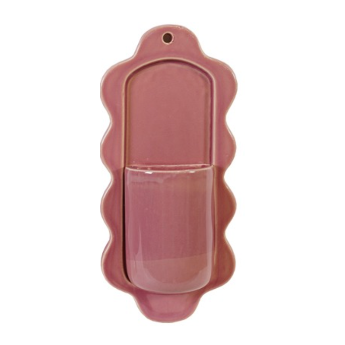 Mauve Wavy Wall Vase