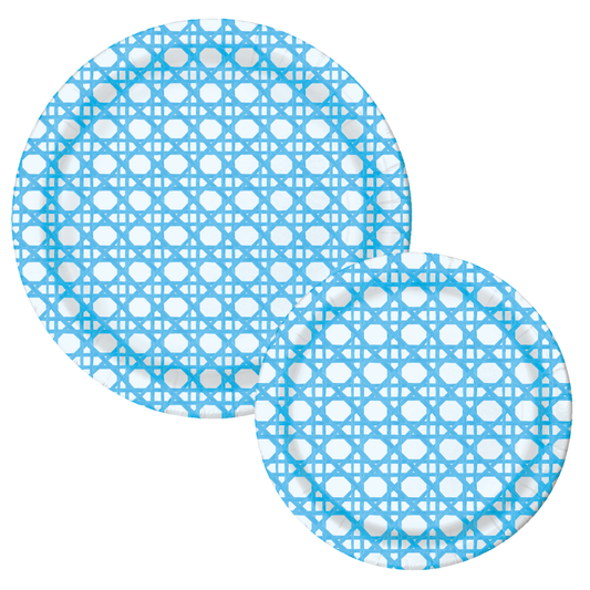 Blue Cane Heavy-Duty Paper Plates (7" and 10") | Set of 8