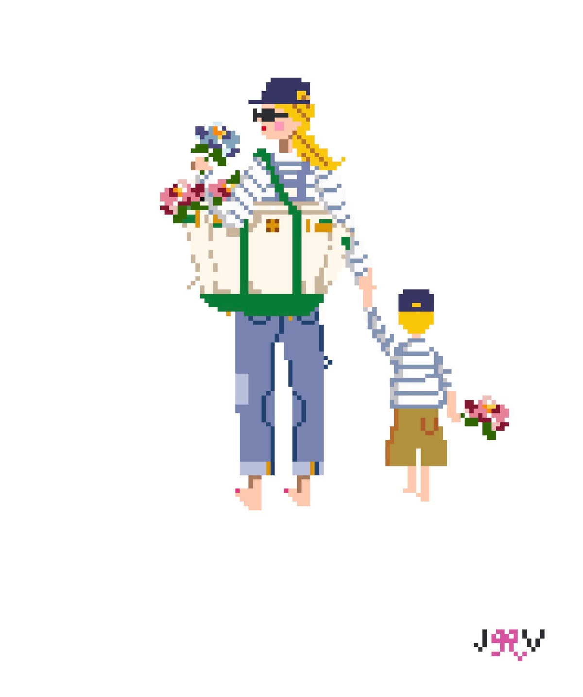 Mother & Child Needlepoint Canvas