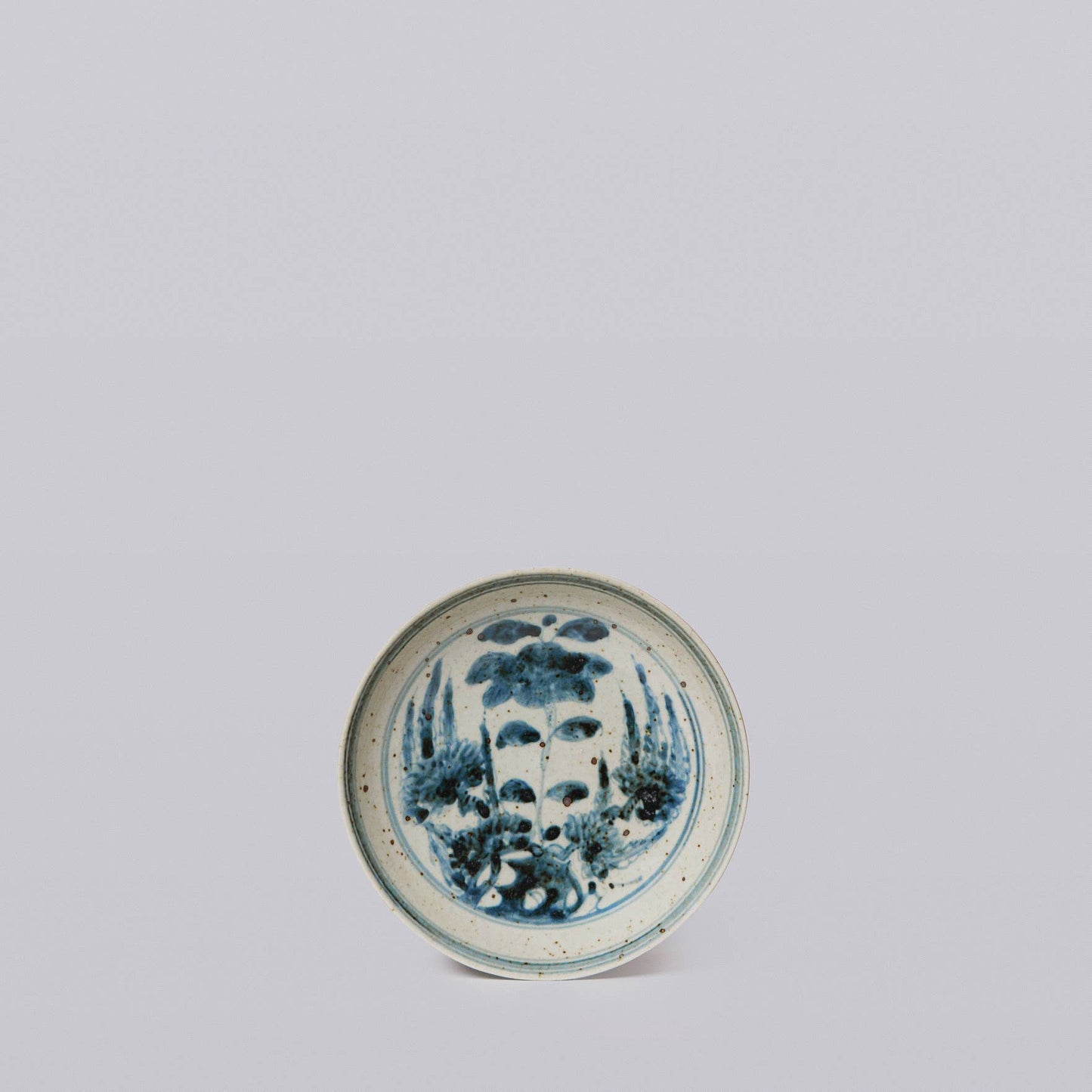 Small Blue and White Porcelain Floral Bouquet Dish