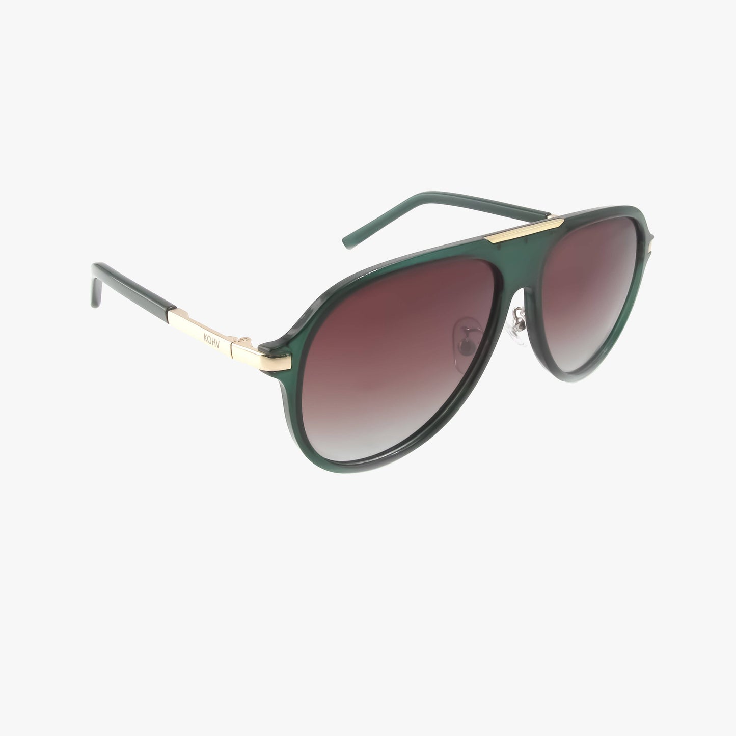 AURA EMERALD GREEN Polarized Fashion Aviator Sunglasses