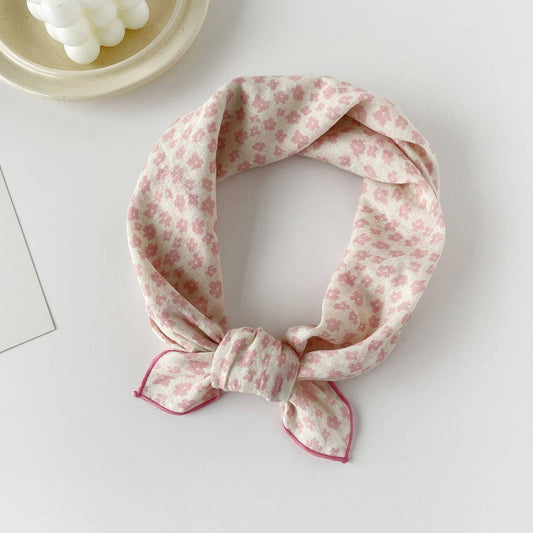 Pink Bandana style scarf