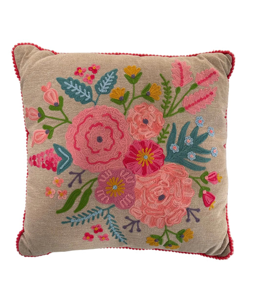 Floral Velvet Pillow