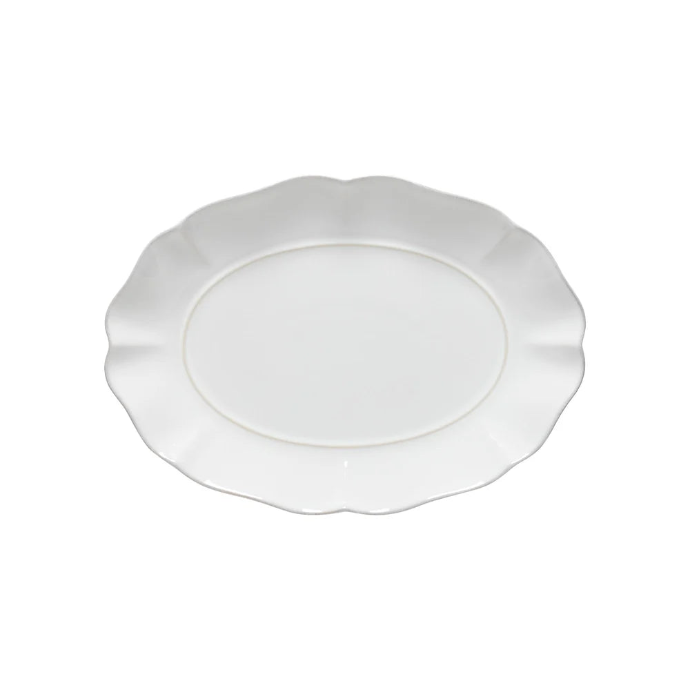 Rosa Oval Platter 12 in – White