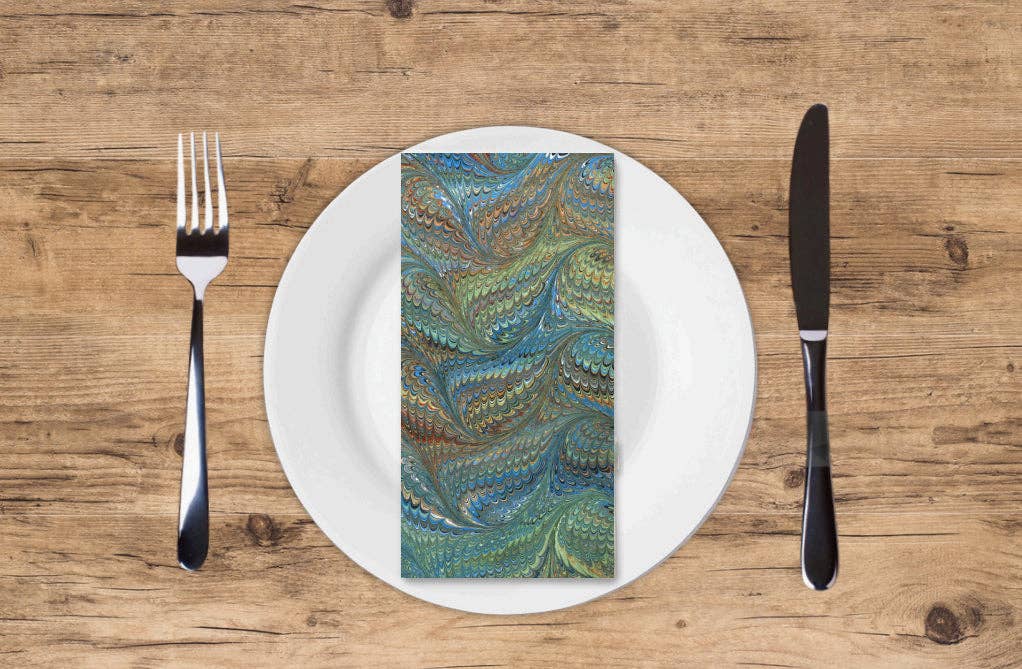 Marble Wallpaper Water Guest Towel