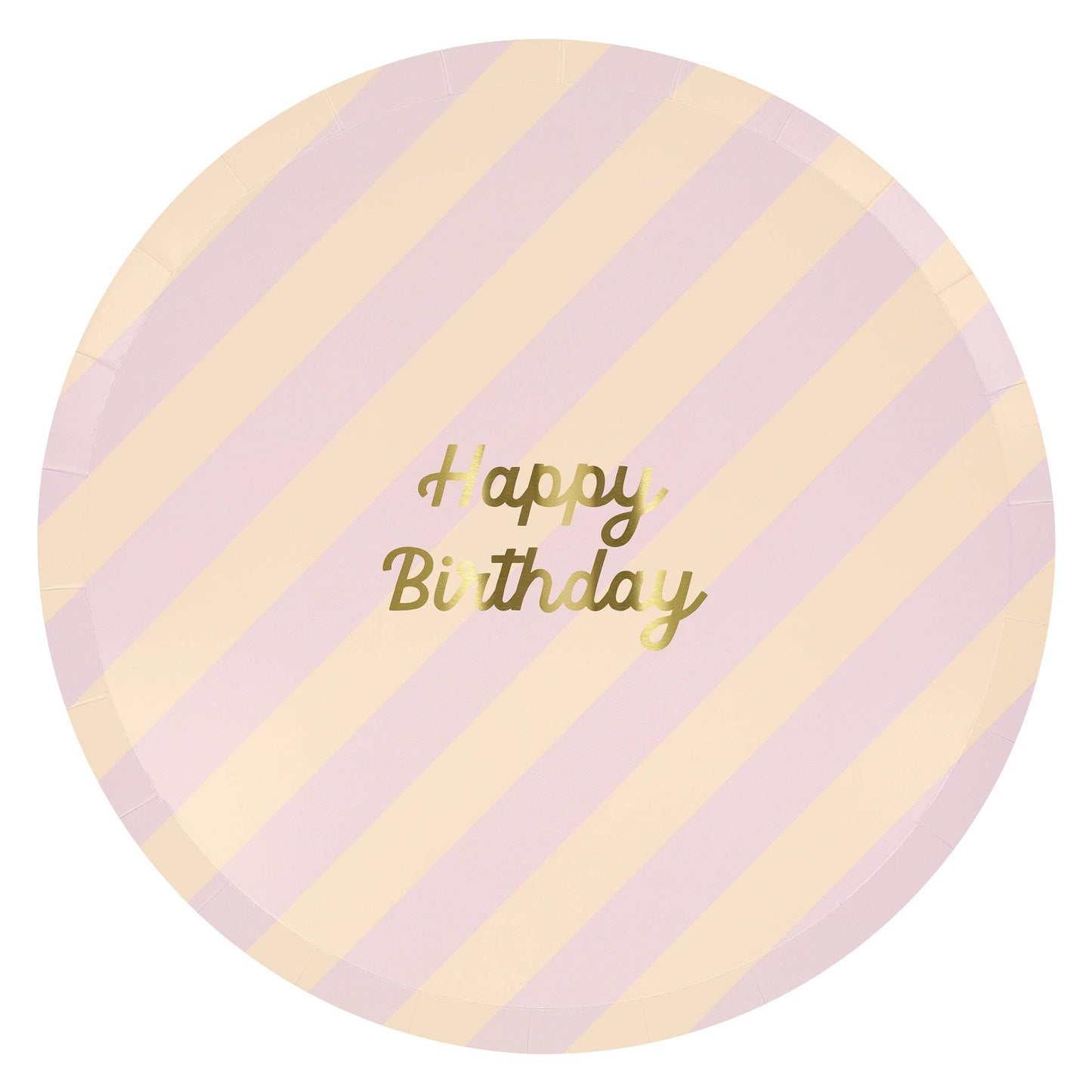 Stripe Happy Birthday Dinner Plates