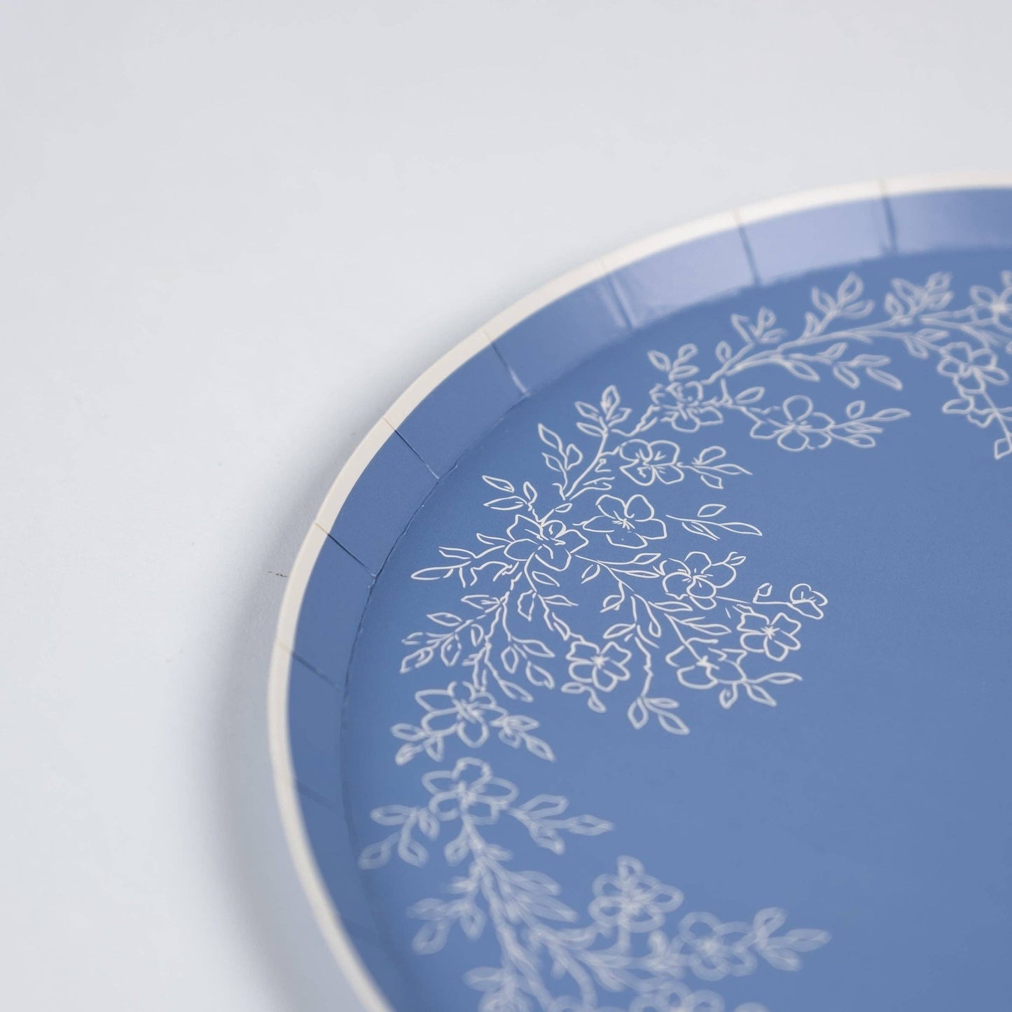 Floral Elegance Blue Dinner Plate