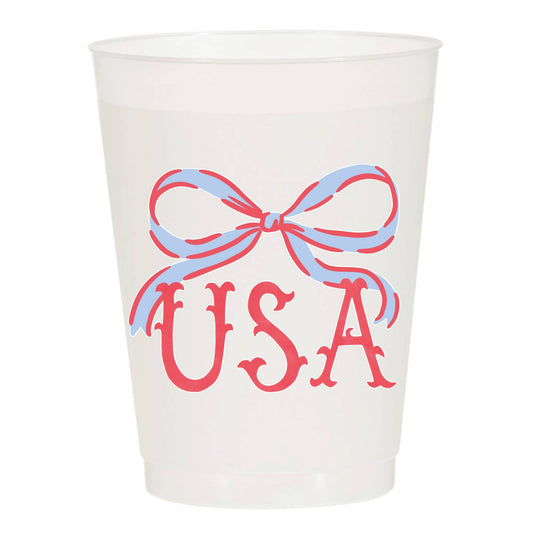 USA Bow-Frosted-Patriotic