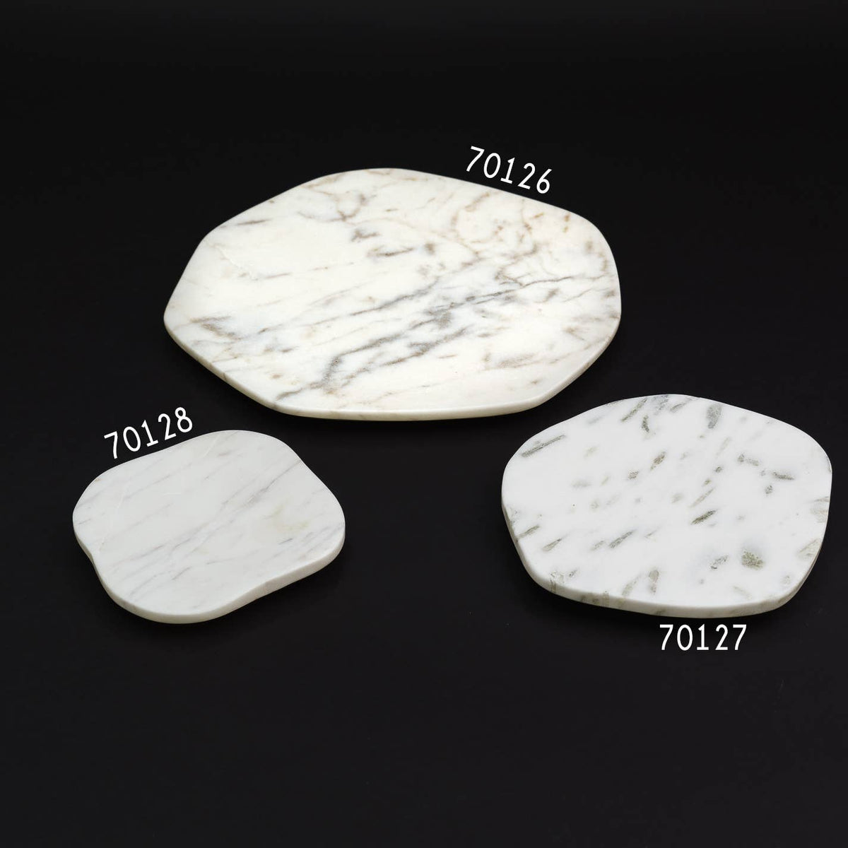 LG White Marble Plate