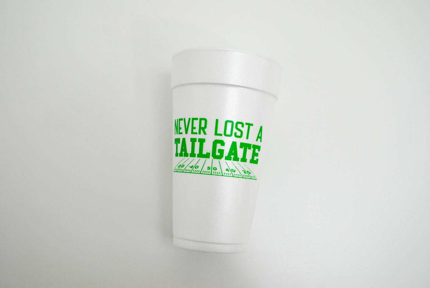 Never Lost Tailgate Styrofoam Cup