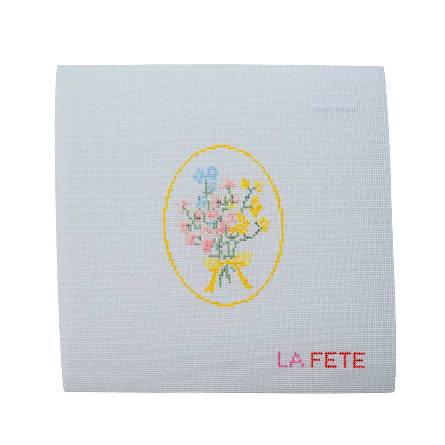 Spring Floral Cameo Hand Painted Needlepoint Canvas