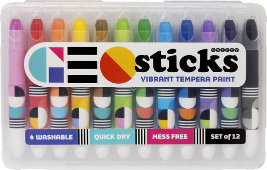 SNIFTYGEO STICKS VIBRANT TEMPERA PAINT STICKS - BRIGHTS
