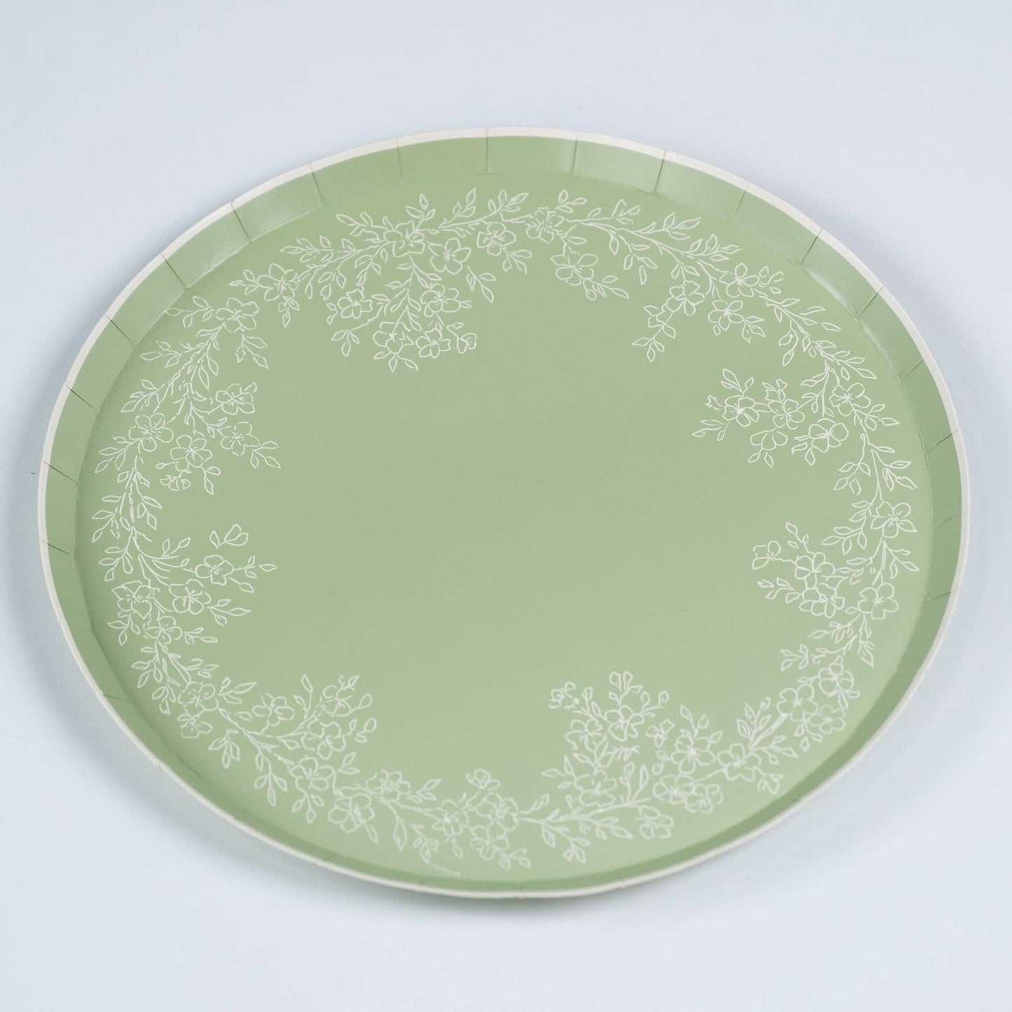 Floral Elegance Sage Dinner Plates