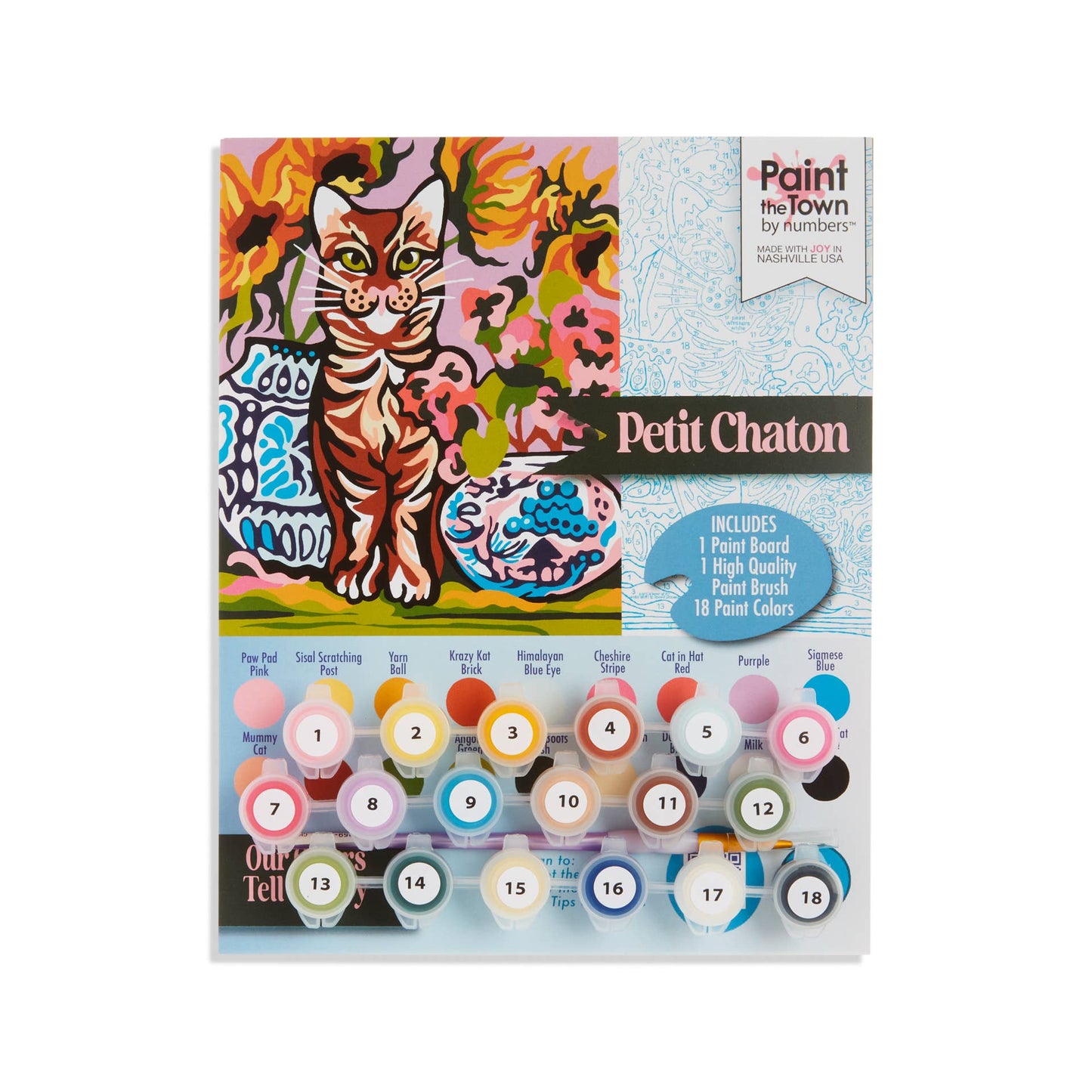 Petit Chaton ~ Little Kitten Paint by Number Kit