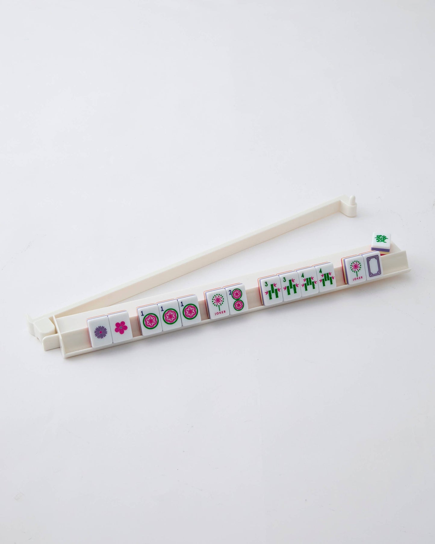 Oh My Mahjong - White Acrylic Rack and Pusher Set