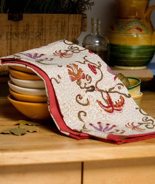 Fleurs des Indes Tea Towel