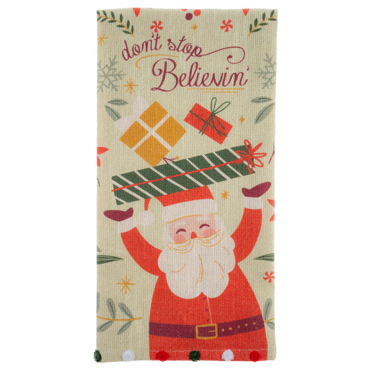 Holiday Tea Towel – Don't Stop Believin'
