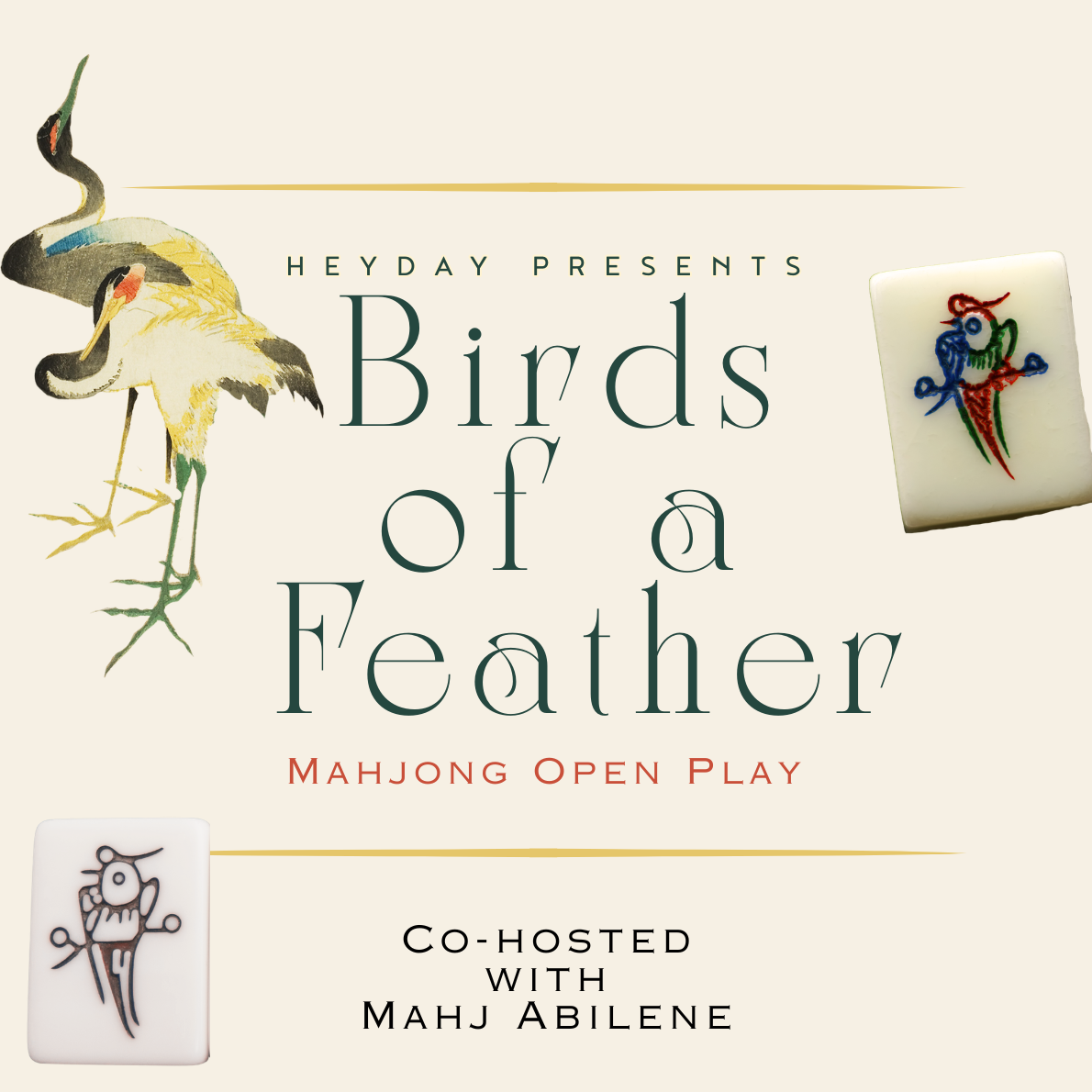 Birds of a Feather Mahjong Open Play | October 1, 2026