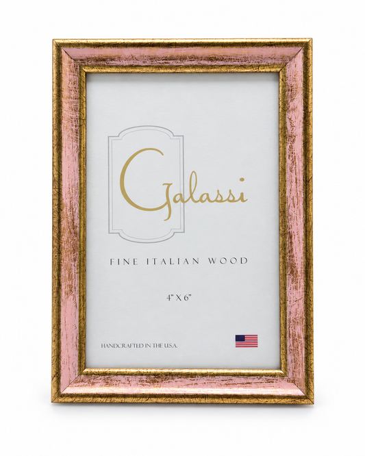 4x6 Pink/Gold Florentine Picture Frame