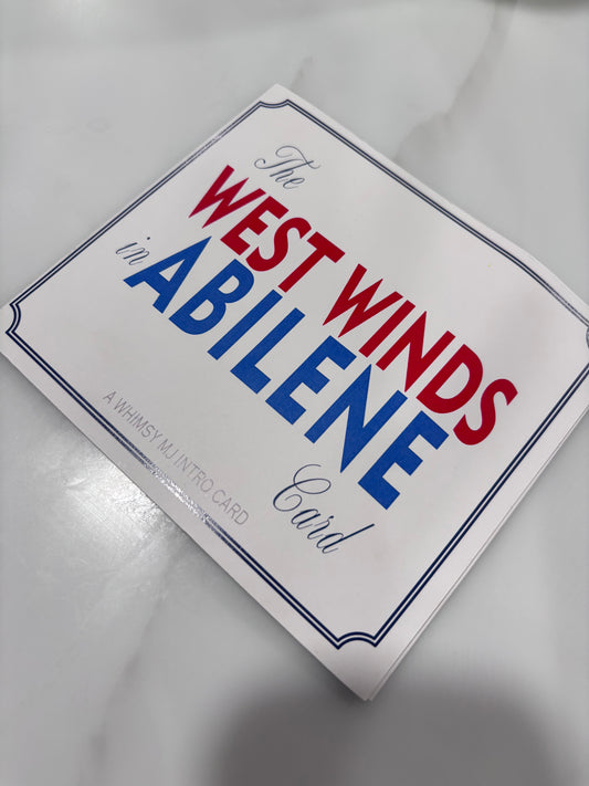 Abilene West Winds Mahjong Card