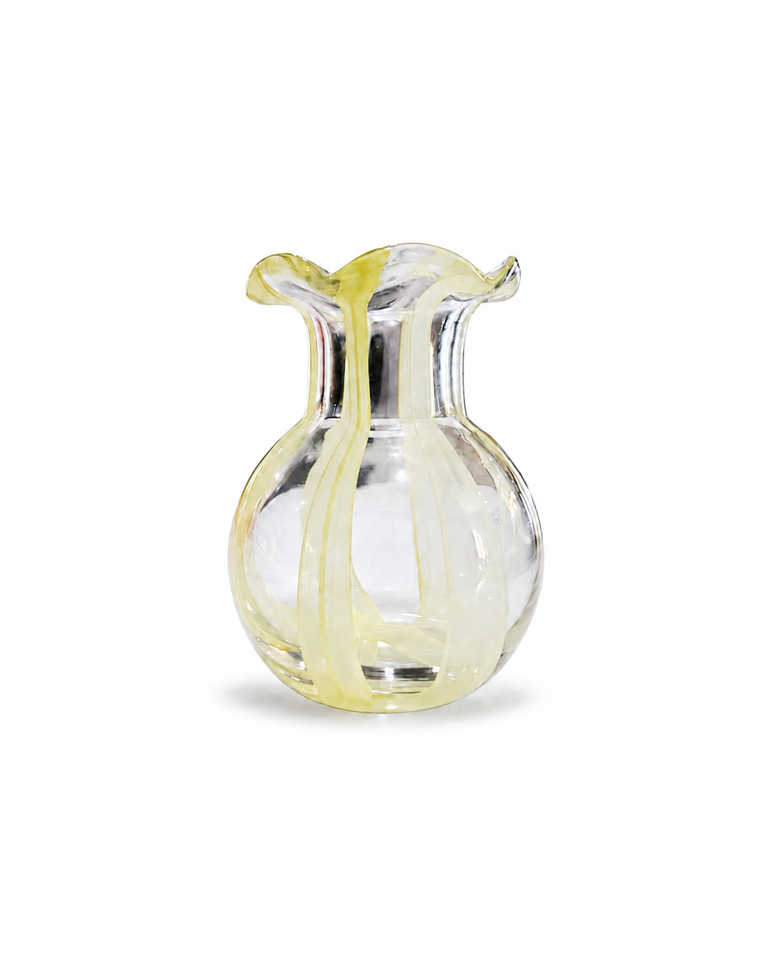 Small Ruffled Vase | Yellow