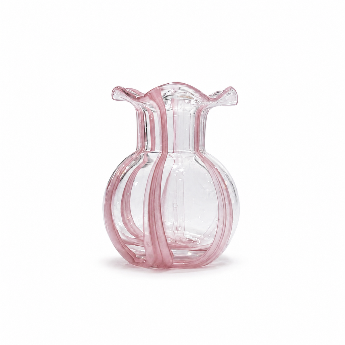Small Ruffled Vase | Pink