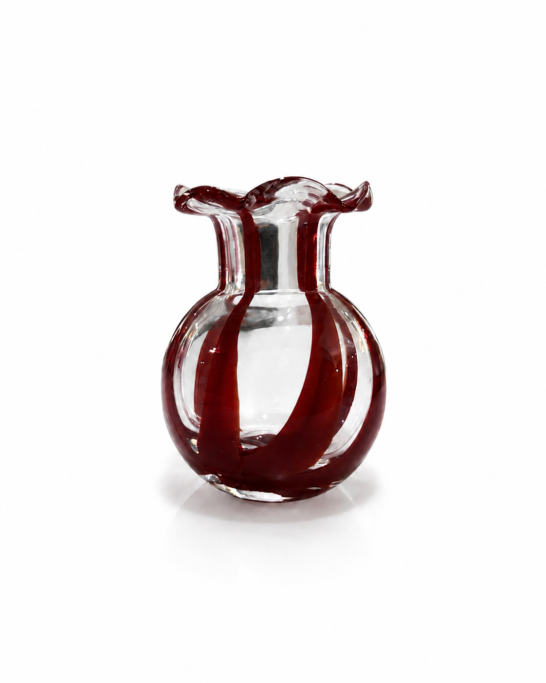 Small Ruffled Vase | Red