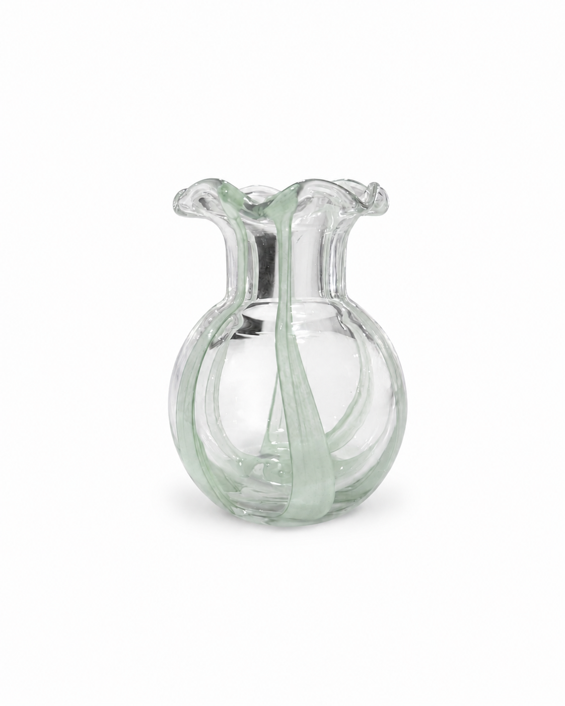 Small Ruffled Vase | Green