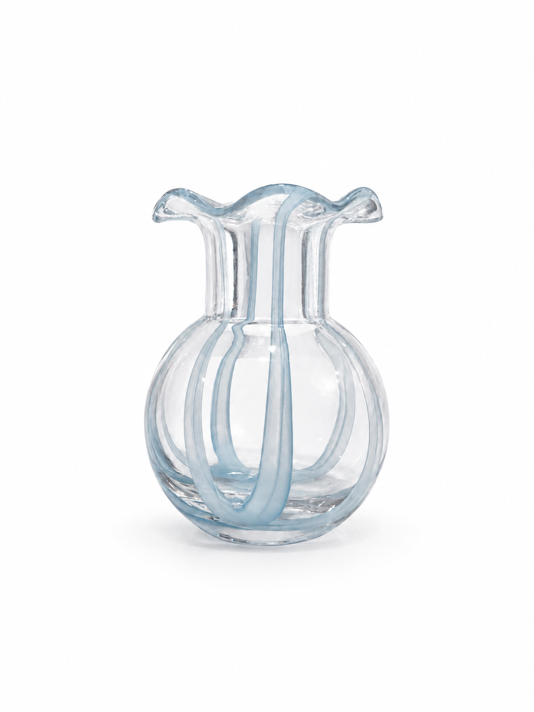 Small Ruffled Vase | Light Blue