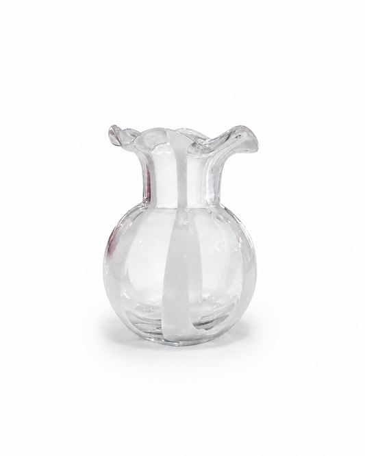 Small Ruffled Vase | White