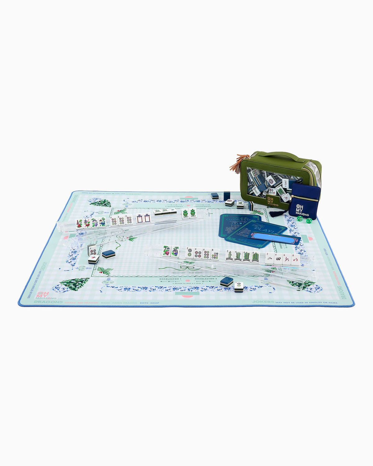 Holly Jolly Instructional Mahong Mat
