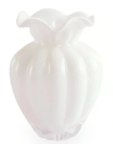Glass Petal Medium Cream Vase