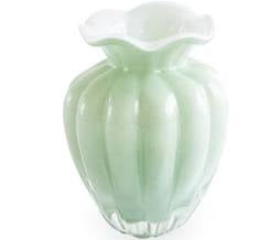 Glass Petal Small Pistachio Vase