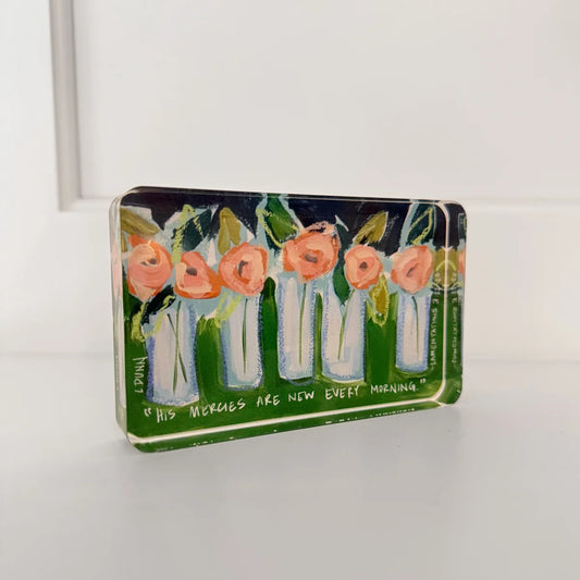 Lamentations 3:22-23 Acrylic Scripture Block
