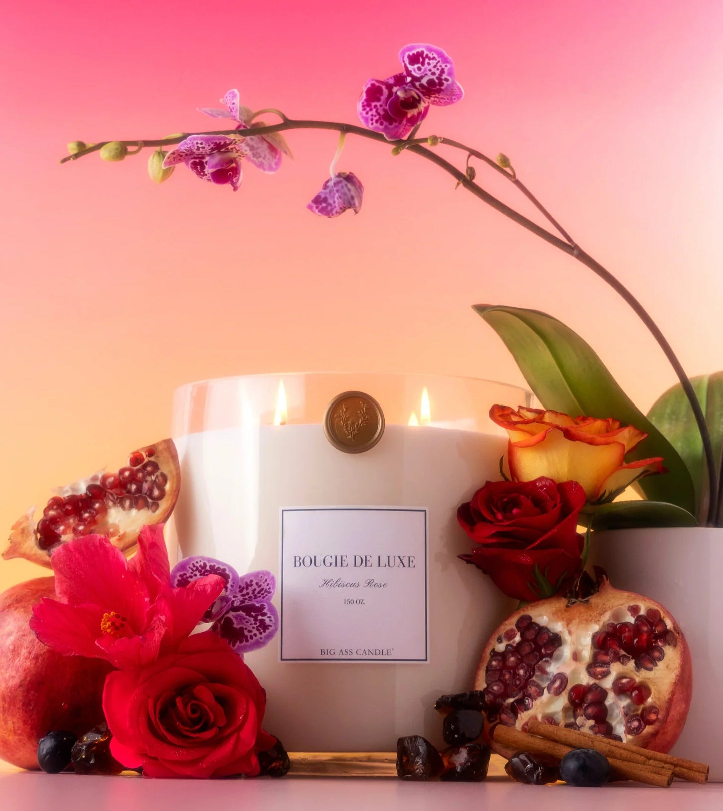 Hibiscus Rose Candle