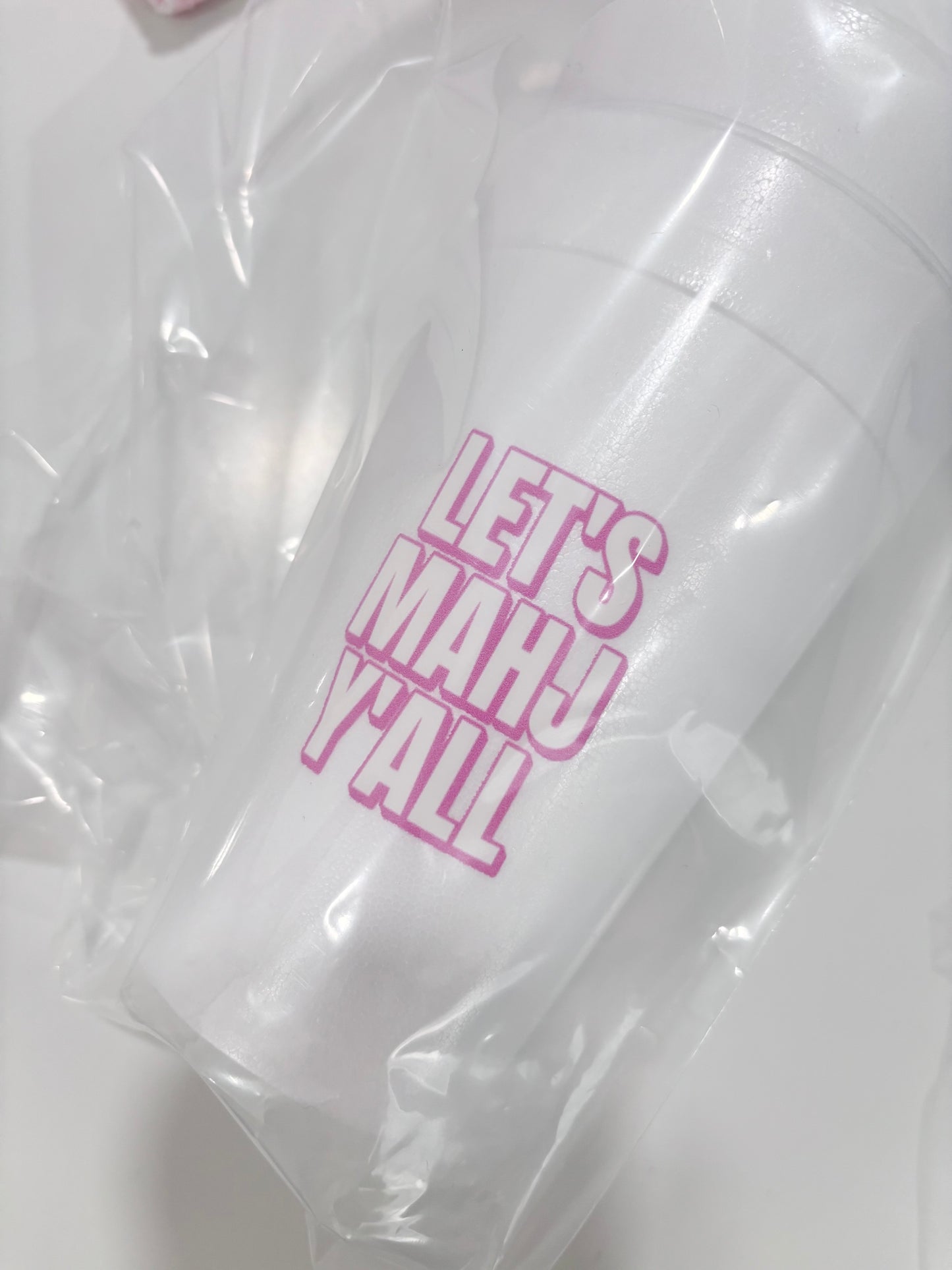 Let's Mahj Y'all Styrofoam Cups