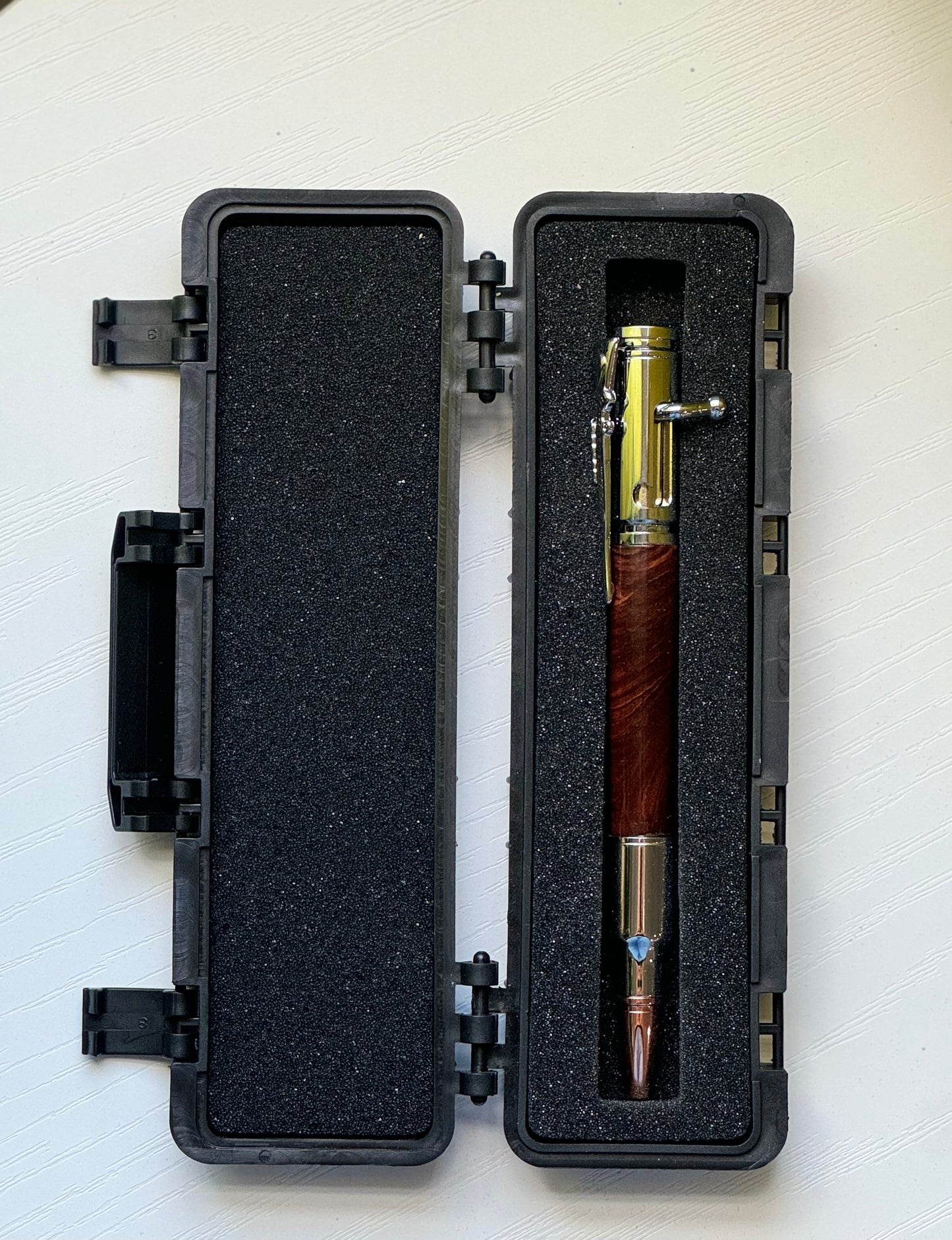 Bolt Action Walnut Burl Pen