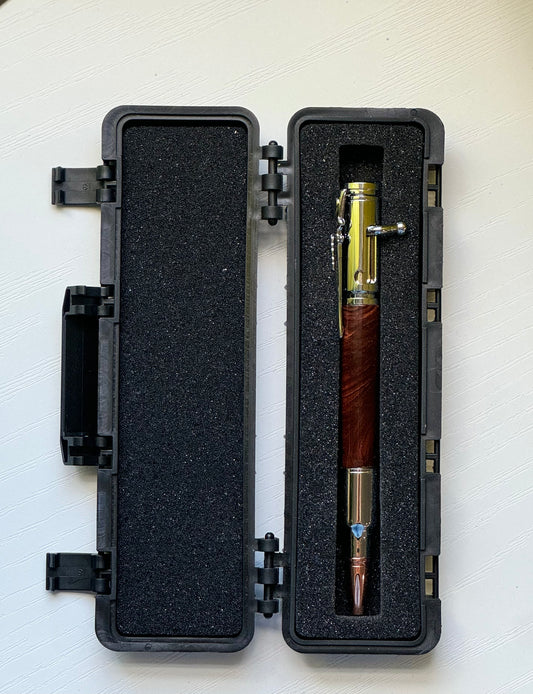 Bolt Action Walnut Burl Pen
