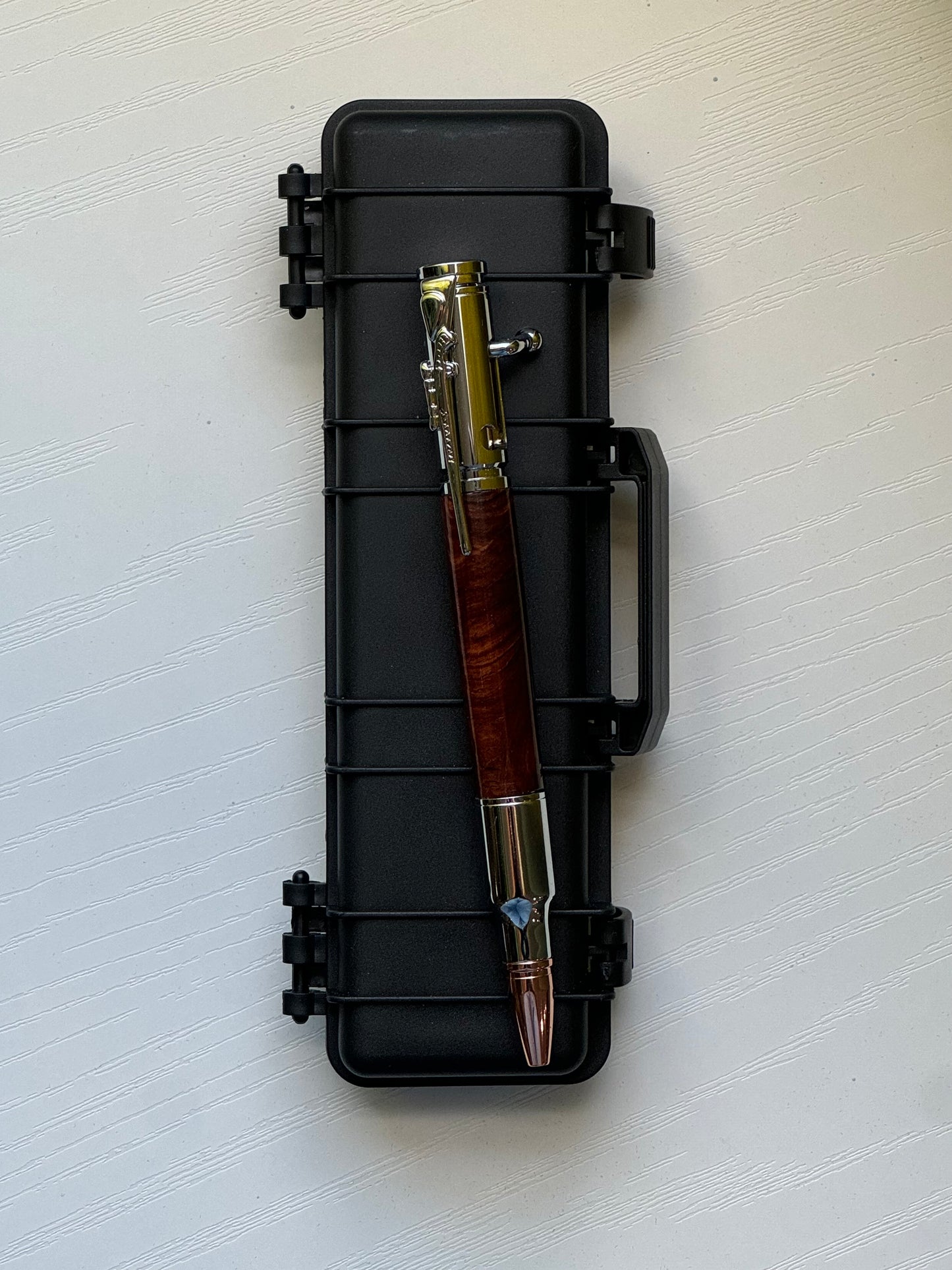 Bolt Action Walnut Burl Pen