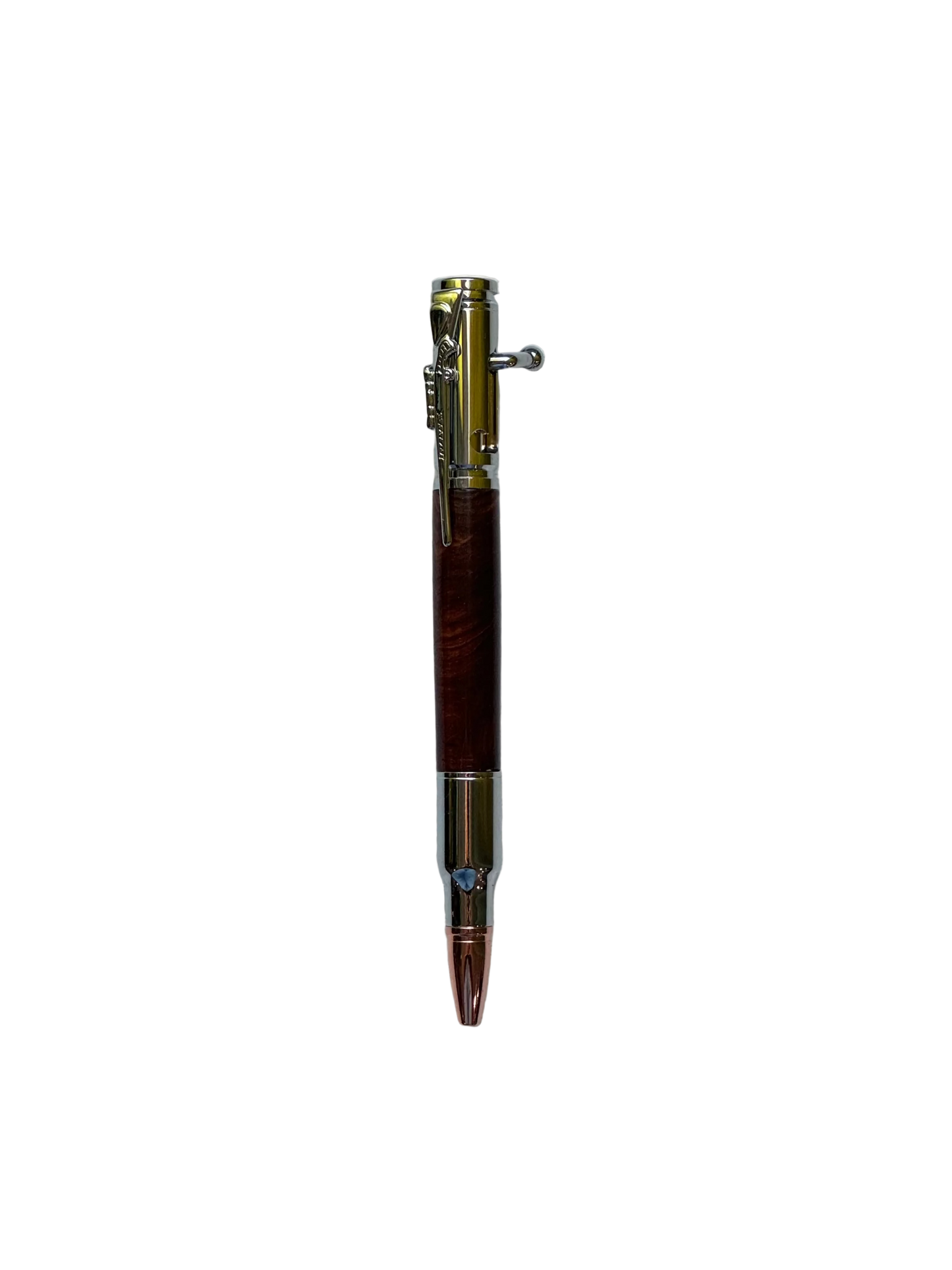 Bolt Action Walnut Burl Pen