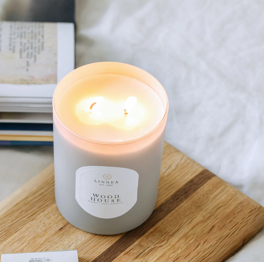 Wood House Candle