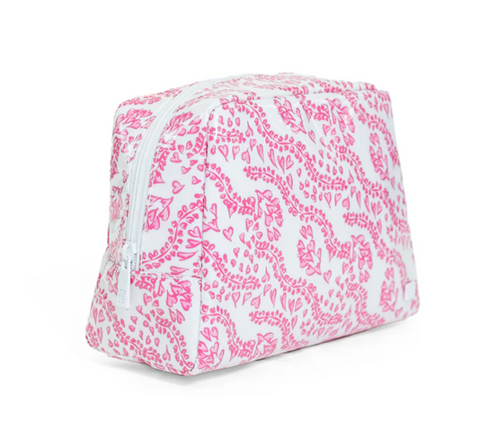 Medium Pink Heart Gloss Wash Bag