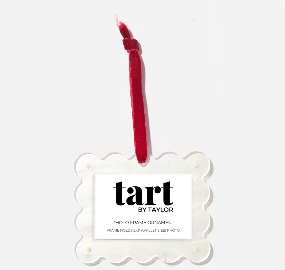 Pearl White Frame Ornament