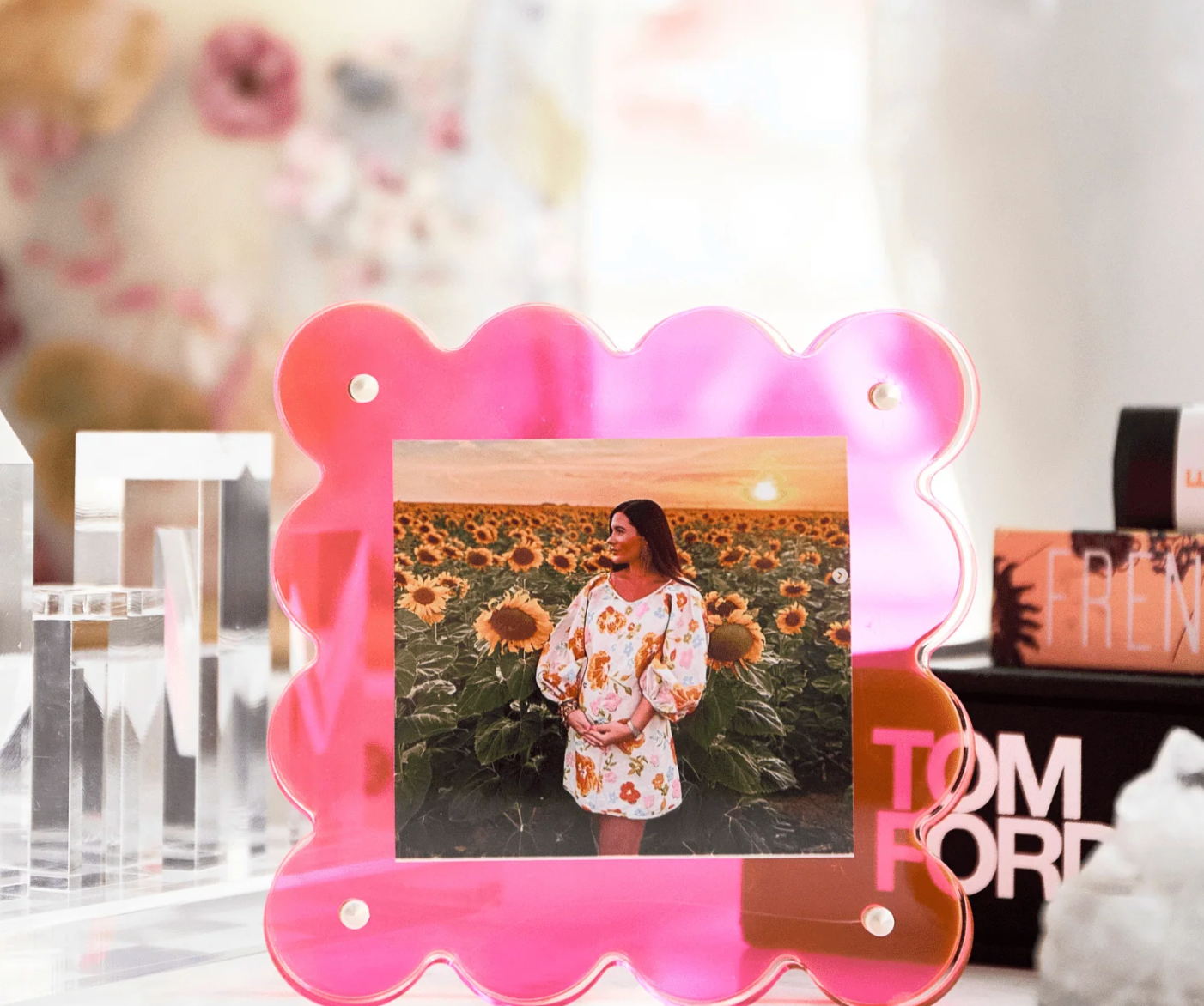 Neon Pink Mini Acrylic Picture Frame